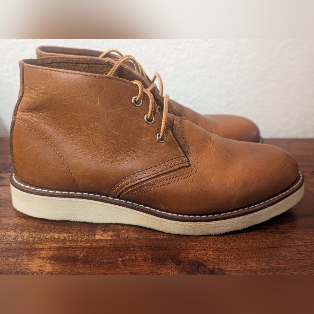 Red Wing Heritage 3140 Work Chukka Boots Mens 8 D Tan Oro-iginal Leather USA New